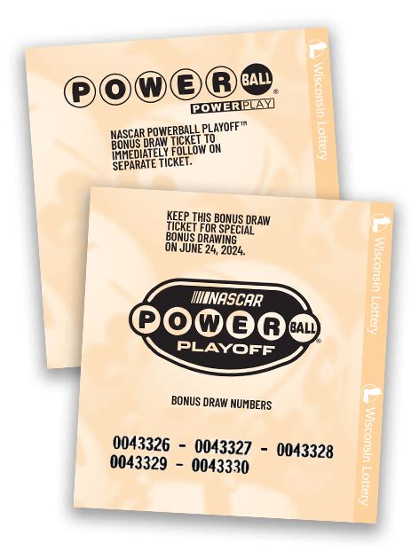 NASCAR POWERBALL PLAYOFF™ BONUS DRAW .